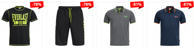 Bild zu verschiedene Everlast Produkte (Polos, Shorts, T-Shirts) für je 7,77€ zzgl. 3,95€ Versand