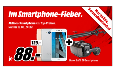 Bild zu MediaMarkt Smartphone Fieber so z.B. Honor 6A für 88€