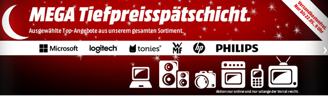 Bild zu [Top] Mega Tiefpreisspätschicht bei MediaMarkt mit Angeboten von Microsoft, Logitech, Tonies, WMF, HP und Philips usw.