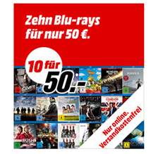 Bild zu MediaMarkt: 10 Blu-rays für 50€ inklusive Versand