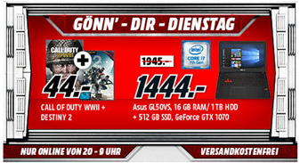 Bild zu “Gönn dir Dienstag”, so z.B. Call of Duty: WWII – Standard Edition + Destiny 2 – Standard Edition [PC] für 44€