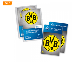 Bild zu [wieder da] BVB Shop: 30€ Aral-Gutscheine kaufen + 12€ Waschgutschein gratis bekommen