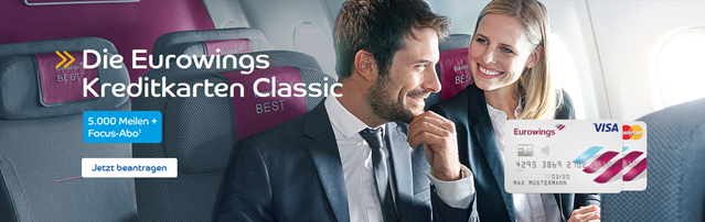 Bild zu Eurowings Kreditkarte kostenlos im 1. Jahr mit 5.000 Meilen + 1 Jahr gratis Focus Abo