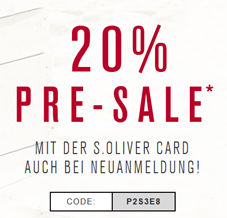 Bild zu [nur noch heute] s.Oliver: 15% Extra Rabatt auf alles mit der s.Oliver Card (kostenlos sofort erstellbar)