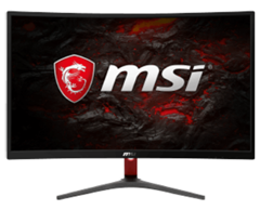 Bild zu MSI Optix G24C, Gaming Monitor mit 60 cm / 23.6 Zoll Full-HD Display, 1 ms Reaktionszeit, Anschlüsse: 1x DVI, 1x HDMI, 1x DisplayPort für 199€