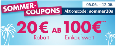 Bild zu Karstadt: 20€ Rabatt auf (fast) alles (ab 100€ MBW)