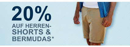 Bild zu Galeria Kaufhof: nur heute 20% Rabatt auf Herren Shorts & Bermudas