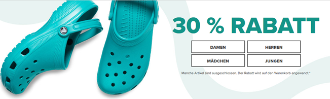 Bild zu Crocs: 30% Rabatt auf fast alles