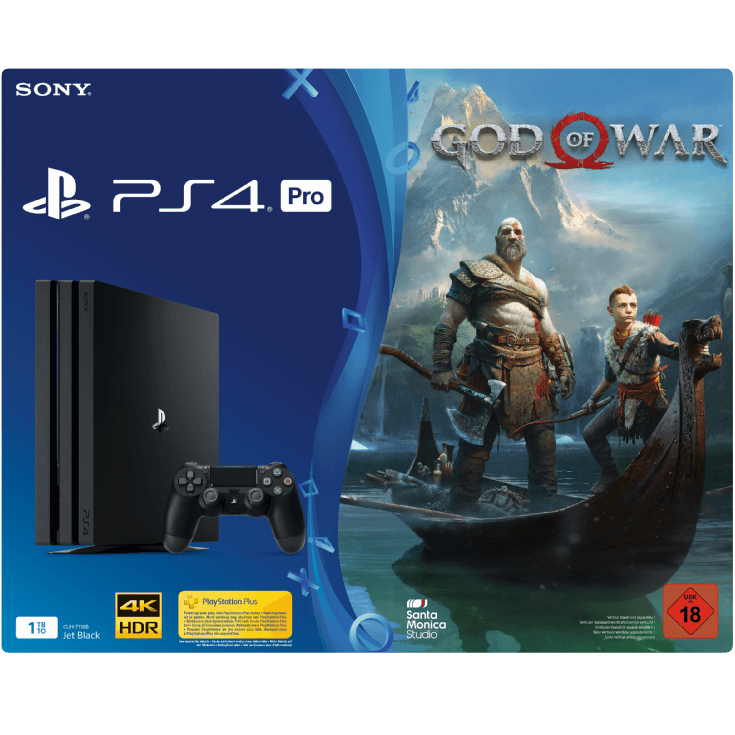 Bild zu Sony PlayStation4 Pro (1TB) + God of War für 377€ (Vergleich: 429€)