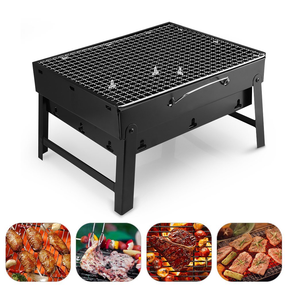 Bild zu [Prime] Tragbarer Holzkohle Klappgrill für 13,99€