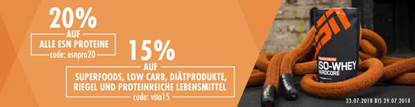 Bild zu Fitmart: 20% Rabatt auf ESN Proteine und 15% Rabatt auf z.B. Superfoods, Low Carb & Riegel