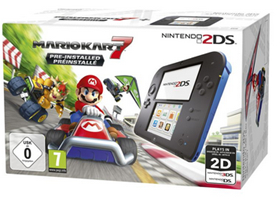 Bild zu Nintendo 2DS Konsole schwarz + Mario Kart 7 für 64,94€