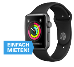 Bild zu APPLE Watch Series 3 (GPS) 42 mm, Smartwatch inkl. BEATS X, In-ear Kopfhörer für 399€