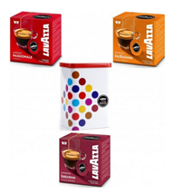 Bild zu Lavazza A Modo Mio Kapseln (6 Packungen/96 Kapseln) + Kapseldose für 24,95€