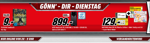 Bild zu MediaMarkt “Gönn dir Dienstag” mit Games, Filmen, Spielezeug und Computer