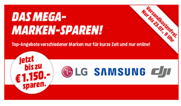 Bild zu [Top] MediaMarkt Markensparen mit Angeboten von Samsung, Dji, LG und Toshiba