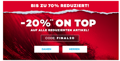 Bild zu Planet Sports: Sale mit bis zu 70% Rabatt + 25% Extra-Rabatt auf alle reduzierten Artikel