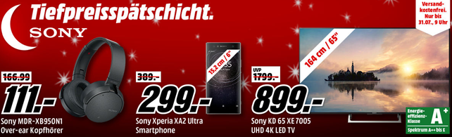 Bild zu Media Markt Tiefpreisspätschicht mit Angeboten von Sony