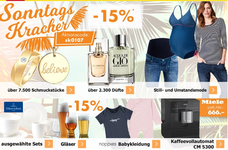 Bild zu Karstadt SonntagsKracher, z.B. 15% Rabatt auf ausgewählte Schmuckstücke