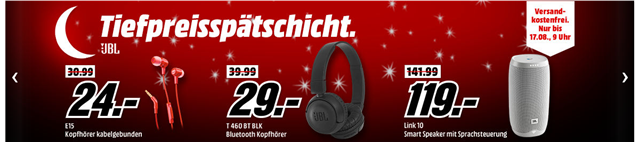 Bild zu MediaMarkt Tiefpreisspätschicht, z.B. JBL T 460 BT BLK, On-ear Bluetooth Kopfhörer für 29€