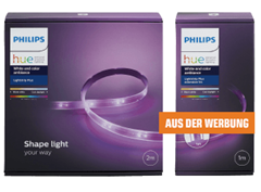 Bild zu Philips Hue LightStrip Plus 2 m Basis + 1m Erweiterung für 59€