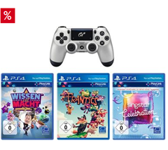 Bild zu [Schnell?] PS4 Controller Limited Edition GT Sport PlayStation 4 inkl. Frantics + SingStar Celebration + Wissen ist Macht für 39,28€ (Vergleich: 78,69€)