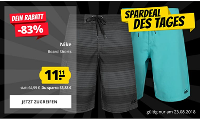 Bild zu Nike Board Shorts in zwei verschiedenen Farben für 11,11€ zzgl. 3,95€ Versand