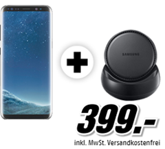 Bild zu [Top] Samsung S8 inklusive Samsung Dex Station für 399€ (Vergleich: 470,55€)