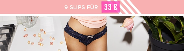 Bild zu Hunkemöller: 9 Slips für 33€ zzgl. eventuell 4,95€ Versand