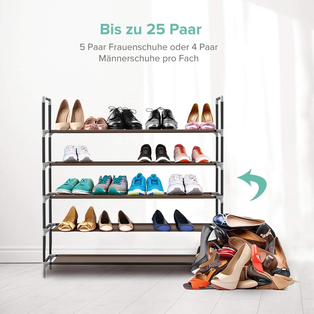 Bild zu [Prime] Sable Schuhregal mit fünf Ebenen für bis zu 25 Paar Schuhe für 15,99€