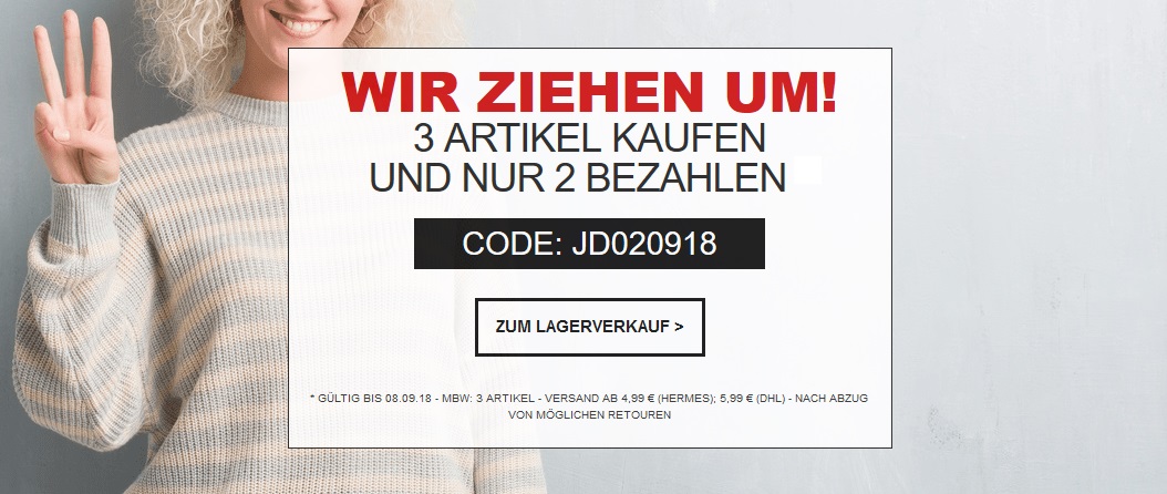 Bild zu Jeans Direct: 3 Artikel kaufen und nur 2 bezahlen