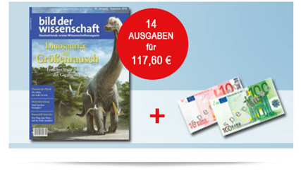 Bild zu 14 Ausgaben der Zeitschrift “Bild der Wissenschaft” für 117,60€ + 110€ als Prämie