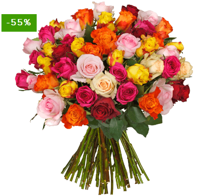 Bild zu BlumeIdeal: 45 „ShinyRoses“ für 24,94€ inkl. Versand