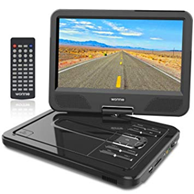 Bild zu Tragbarer DVD-Player 10.5” mit schwenkbaren Bildschirm, 5 Stunden Akku, unterstützt SD-Karte und USB für 34,99€ inkl. Versand