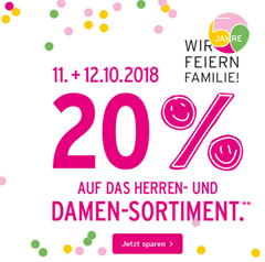 Bild zu Ernsting´s Family: 20% Rabatt auf das Damen- & Herrensortiment