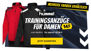 Bild zu SportSpar: verschiedene Damen Trainingsanzüge von Hummel für je 14,99€ zzgl. 3,95€ Versand