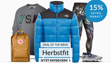 Bild zu Engelhorn Sport: 15% Extra-Rabatt auf Jacken, Pullover und Funktionsunterwäsche (z.B. Jack Wolfskin, The North Face und DEUTER)