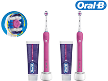 Bild zu 2 x Oral-B PRO750 Pink Zahnbürste + Zahnpasta für 45,90€ inkl. Versand (Vergleich: 59,90€)