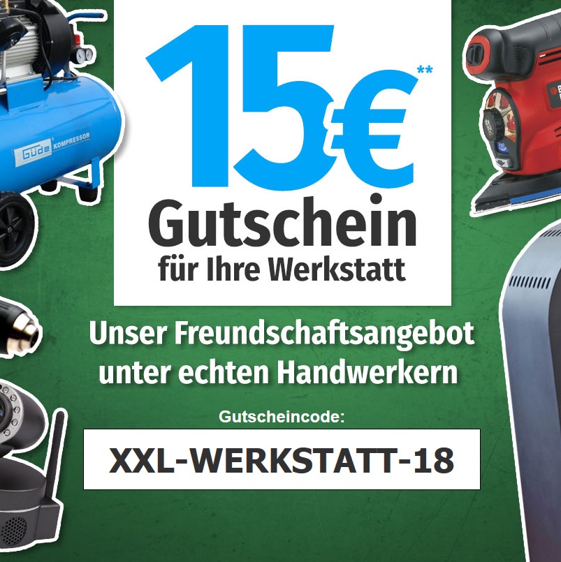 Bild zu GartenXXL: 15€ Rabatt auf die Kategorie Werkstatt (120€ MBW)