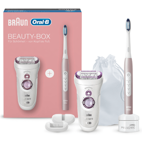 Bild zu Braun Epilierer Silk-épil 9-700 SensoSmart und Oral-B Pulsonic Slim Luxe 4000 Schallzahnbürste für 88€ (Vergleich: 121,99€)