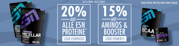 Bild zu Fitmart: 20% Rabatt auf alle ESN Proteine und 15% Rabatt auf Aminos & Booster