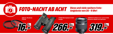 Bild zu MediaMarkt “Foto Nacht ab Acht”, so z.B. Hama UV Profi Line Wide Nano 52mm für 16€