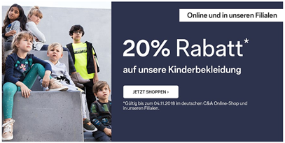 Bild zu C&A: 20% Rabatt auf Kinderbekleidung (inklusive Babykleidung)