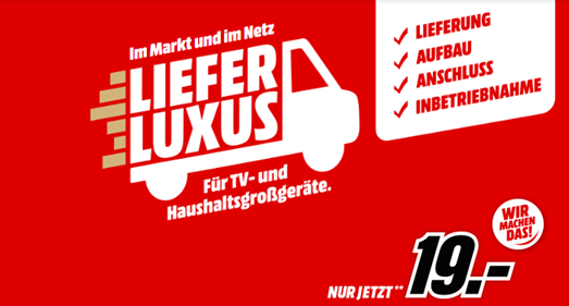 Bild zu Ratgeber: MediaMarkt Lieferluxus bei Kauf von TV und Haushaltsgroßgeräten für 19€ ab 299€