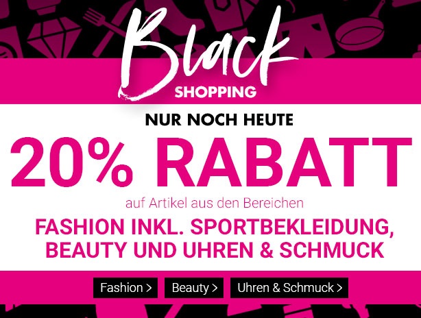 Bild zu Karstadt Black Shopping, z.B. 20% Rabatt auf ausgewählte Artikel aus dem Bereich Uhren & Schmuck