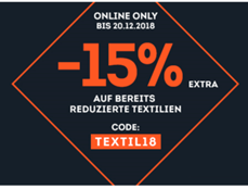 Bild zu SportScheck: 15% Extra Rabatt auf bereits reduzierte Textilien