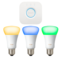 Bild zu Philips Hue White & Color E27 Starter Set inkl. Bridge für 91,99€ (Vergleich: 145,43€)