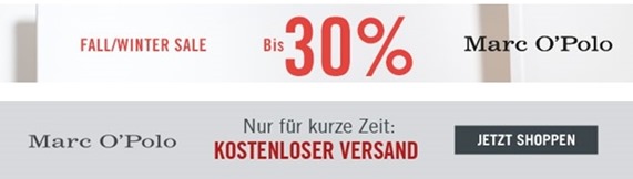 Bild zu Marc O´Polo: Winter Sale mit bis zu 30% Rabatt + kostenloser Versand