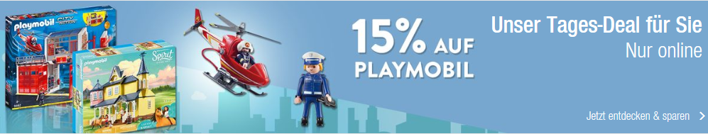 Bild zu Galeria Kaufhof: 15% Rabatt auf Playmobil