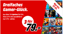 Bild zu MediaMarkt: 3 Games (PS4, Xbox oder PC) für 79€